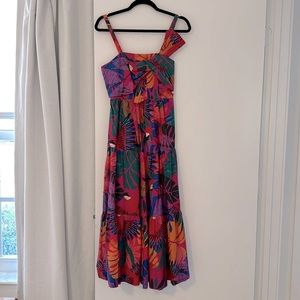 Farm Rio colorful midi sun dress XS